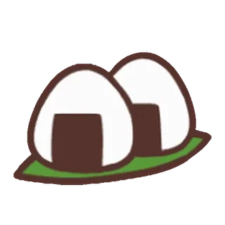 😊 eaea5659 onigiri, bola nasi, makanan jepang, makanan, camilan telegram sticker