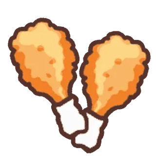 😊 ef1c108d ayam, ayam goreng, makanan, kartun, clipart telegram sticker