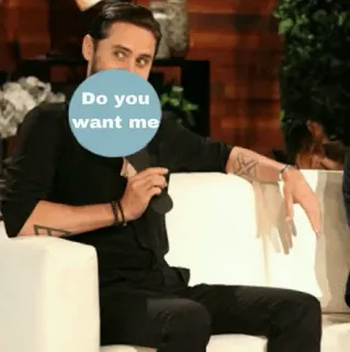 ✖️ 302c2d7f Do you want me uomo, persona, celebrità, domanda, intervista telegram sticker
