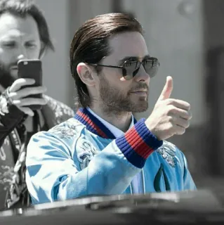 ✖️ 9ecd8df9 Jared Leto, celebrità, pollice in su, attore, cantante telegram sticker