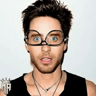 ⚜️ b2f08b97 Jared Leto, occhiali, celebrità, ritratto, attore, musicista telegram sticker