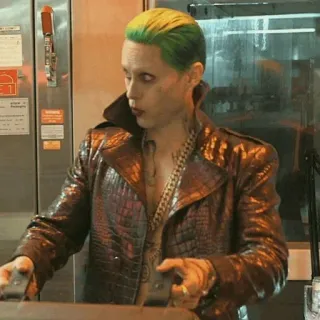 ✖️ b66fe783 Joker Suicide Squad Joker, Suicide Squad, villain, film, fumetto, Jared Leto telegram sticker