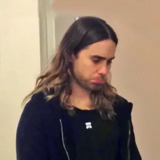 🥺 0bf774a2 Jared Leto คนดัง, นักแสดง, เศร้า, ใบหน้า telegram sticker