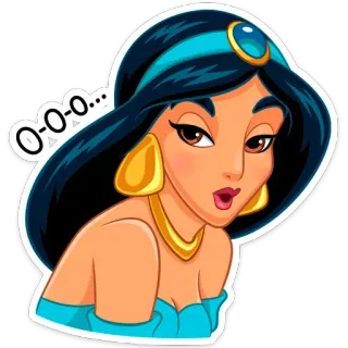 😮 0c9e6c0f Jasmine O-O-O... Мультфильм, Дисней, Принцесса, Жасмин telegram sticker