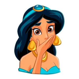 😯 ec034e20 Jasmine Aladdin Жасмин, Дисней, Принцесса, Персонаж, Мультфильм telegram sticker