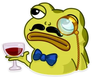 🧐 cafefd55 กบ, แว่นตาข้างเดียว, ไวน์, หูกระต่าย, หรูหรา, การ์ตูน, สง่างาม whatsapp sticker