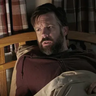 😟 4344504a Ted Lasso Ted Lasso, Jason Sudeikis, TV Show, Comedy, Man, Bed, Beard telegram sticker