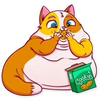 🍽 c1f0e798 Cookies gato, animal, biscoito, comida, comendo, sobremesa, fofo telegram sticker