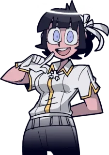 🤨 44b5695f Azazel Helltaker аниме, helltaker, азазель, милый, видеоигра, демон telegram sticker