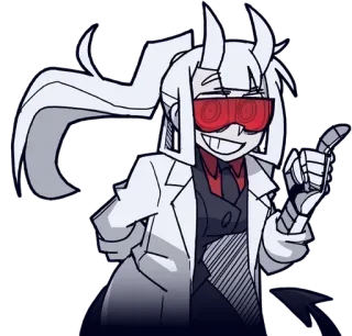 🤩 530ff92f Azazel Helltaker Аниме, Дьявол, Робот, Девушка, Helltaker, Азазель telegram sticker