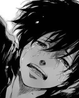 🤡 331791ae ร้องไห้, เศร้า, อนิเมะ, มังงะ, น้ำตา, อารมณ์ telegram sticker