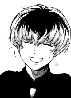 🤡 7a72f2ac อนิเมะ, มังงะ, ตัวละคร, ยิ้ม, มีความสุข, เด็กผู้ชาย telegram sticker