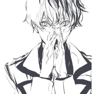 🤡 a3df71f2 อนิเมะ, มังงะ, ภาพเหมือน, ภาพวาด, ภาพสเก็ตช์ telegram sticker