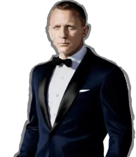 👤 272f3a8a James Bond James Bond, Daniel Craig, 007, espion, smoking telegram sticker