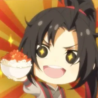 🌟 864bd399 anime, food, cute, chibi, illustration telegram sticker