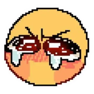 😠 ba4139fd Emoji, Llorando, Triste, Pixel Art, Emocional, Meme whatsapp sticker
