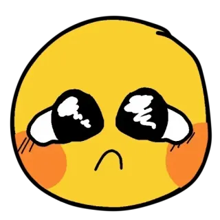 ☹️ e5b94762 emoji, triste, llorando, rogando, amarillo, cara, expresión, lindo whatsapp sticker