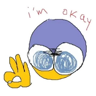 👌 f156fbbc i'm okay Emoji, Gesto OK, Gesto de mano, Estoy bien, Meme, Meme de internet whatsapp sticker