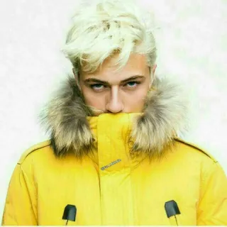 😒 6e8c6d55 人, 男人, 冬季外套, 毛皮, 黄色, 夹克, 衣服 telegram sticker