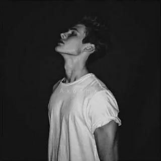 😔 e1d021f0 Axonmx 肖像, 男人, 黑白, 模特, 灰度 telegram sticker