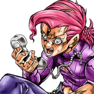 🌟 a0938a84 Doppio JoJo's Bizarre Adventure doppio, jojo, animé, manga, personnage, en colère, téléphone telegram sticker