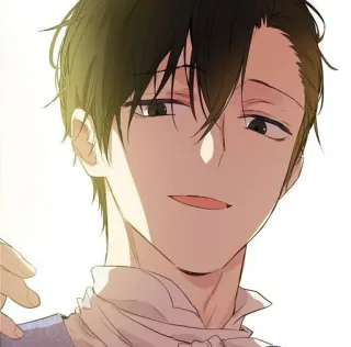 😏 480770a9 pria, anime, ilustrasi, potret, manga whatsapp sticker