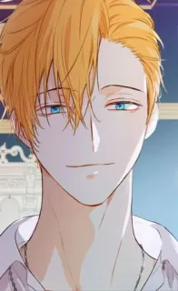 😏 7060f5de Anime, Manga, Karakter, Ilustrasi, Potret, rambut pirang, mata biru whatsapp sticker