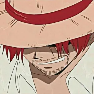😏 df32673a Shanks One Piece Anime, One Piece, Shanks, Pirata, Cappello di paglia, Manga telegram sticker