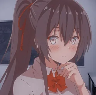 💛 58837a64 Аниме, Девочка, Школьная форма, Милый, Мультфильм, Анимация telegram sticker