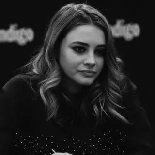 🕊 4051fb27 Josephine Langford actress, woman, celebrity, portrait, black and white telegram sticker