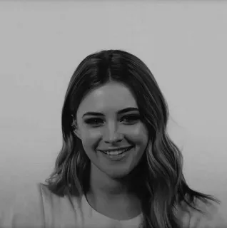 🕊 a43a0ce3 woman, smiling, portrait, person, happy, black and white telegram sticker