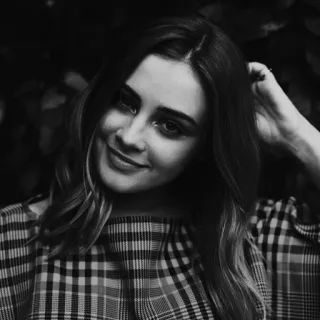 🕊 a51a97fb woman, portrait, person, black and white, face, hair telegram sticker