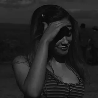 🕊 bbe3c697 woman, portrait, person, smile, black and white, grayscale telegram sticker