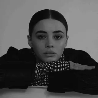 🕊 db44c7e0 woman, portrait, black and white, person, female, face telegram sticker