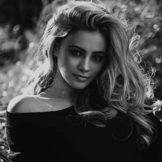 🕊 f81bffad woman, portrait, black and white, actress, person, beauty, glamour telegram sticker