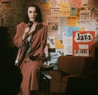 😑 9998aa51 女人, 歌手, 麦克风, 爵士乐, 音乐, 表演, 复古, 演唱会 telegram sticker