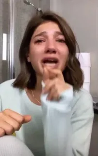 🐍 aa9247e3 crying, upset, sad, emotion, person, woman whatsapp sticker