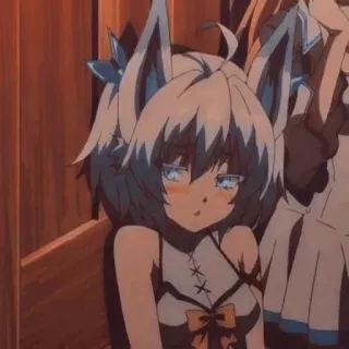 💙 1208b283 アニメ, 狼娘, 可愛い, 女の子, ファンタジー telegram sticker