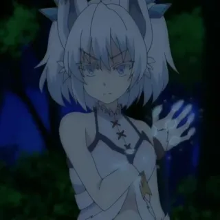 💙 ab48b595 アニメ, 女の子, 魔法, ファンタジー, 白髪 telegram sticker