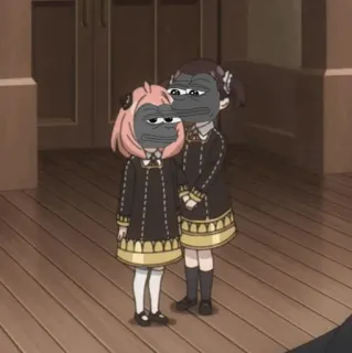 ➖ 28f66ac7 ミーム, ペペ, SPY×FAMILY, アーニャ・フォージャー, 面白い, ネットミーム, パロディ telegram sticker