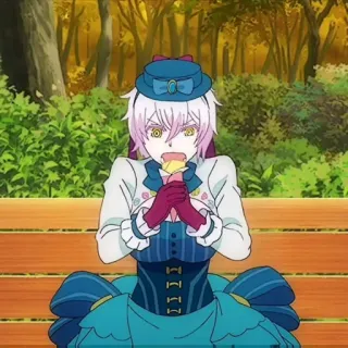 🌸 1691bcbb อนิเมะ, การ์ตูน, ตัวละคร, กิน, ผู้หญิง, อาหาร telegram sticker