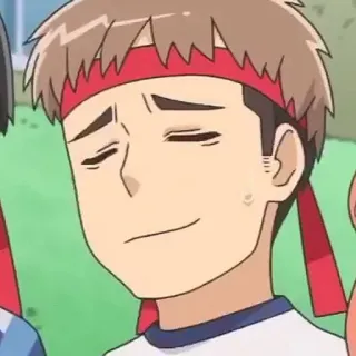 🥺 0a55c6fb Anime, Personaggio, Fascia rossa, Sudore, Cartone animato, Manga telegram sticker