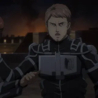 🐎 91b44bfb Jean Kirstein Attack on Titan Anime, Żołnierz, Wojsko, Wojna, Akcja telegram sticker