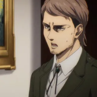 🐎 cdc100f0 Zeke Yeager Attack on Titan anime, Zeke Yeager, Atak Tytanów, postać, poważny telegram sticker