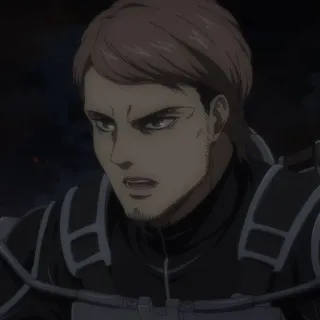 🐎 dd3e44f6 Jean Kirstein Attack on Titan Anime, Postać, Żołnierz, Poważny, Atak Tytanów telegram sticker