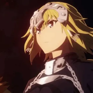 💥 4846869a Jeanne d'Arc Fate/Apocrypha anime, blonde, warrior, fate, fantasy telegram sticker