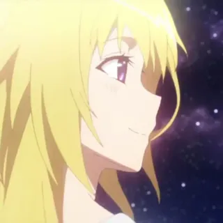 🧘‍♀️ 4a5b576a anime, girl, blonde, cartoon telegram sticker