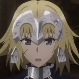 🗣 a1ccf9b5 Jeanne d'Arc anime, character, blonde, armor, female telegram sticker