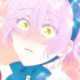 🥰 17c40f07 anime, chica, pelo rosa, sorprendida, linda telegram sticker