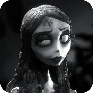 🌕 9b99be7f Emily Corpse Bride Emily, Les Noces Funèbres, Tim Burton, Animation, Film, Mariée, Gothique telegram sticker